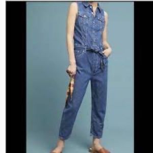 Levi's Sleeveless Tapered Denim Jumpsuit